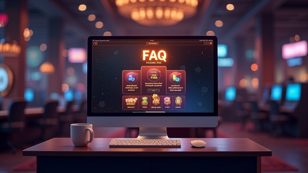 FAQ-Bereich mit Bonussymbolen und Codefeld im Casino
