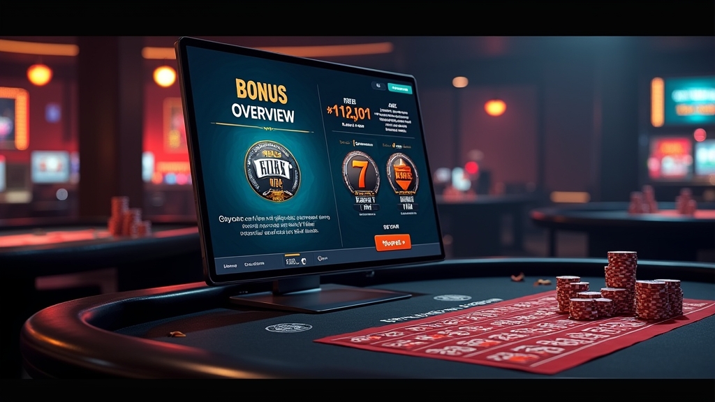 Bonusübersicht im Casino mit Symbolen für Freispiele und Aktionen