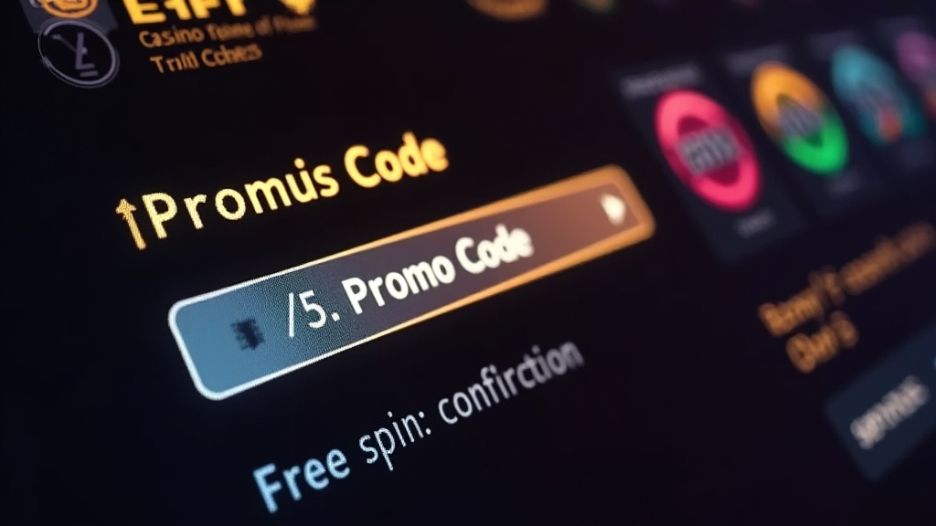 Eingabefeld für Promo Code und Bonusbestätigung im Casino